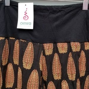 OMRA | PATTERNED FLARE PANTS, SIZE XL